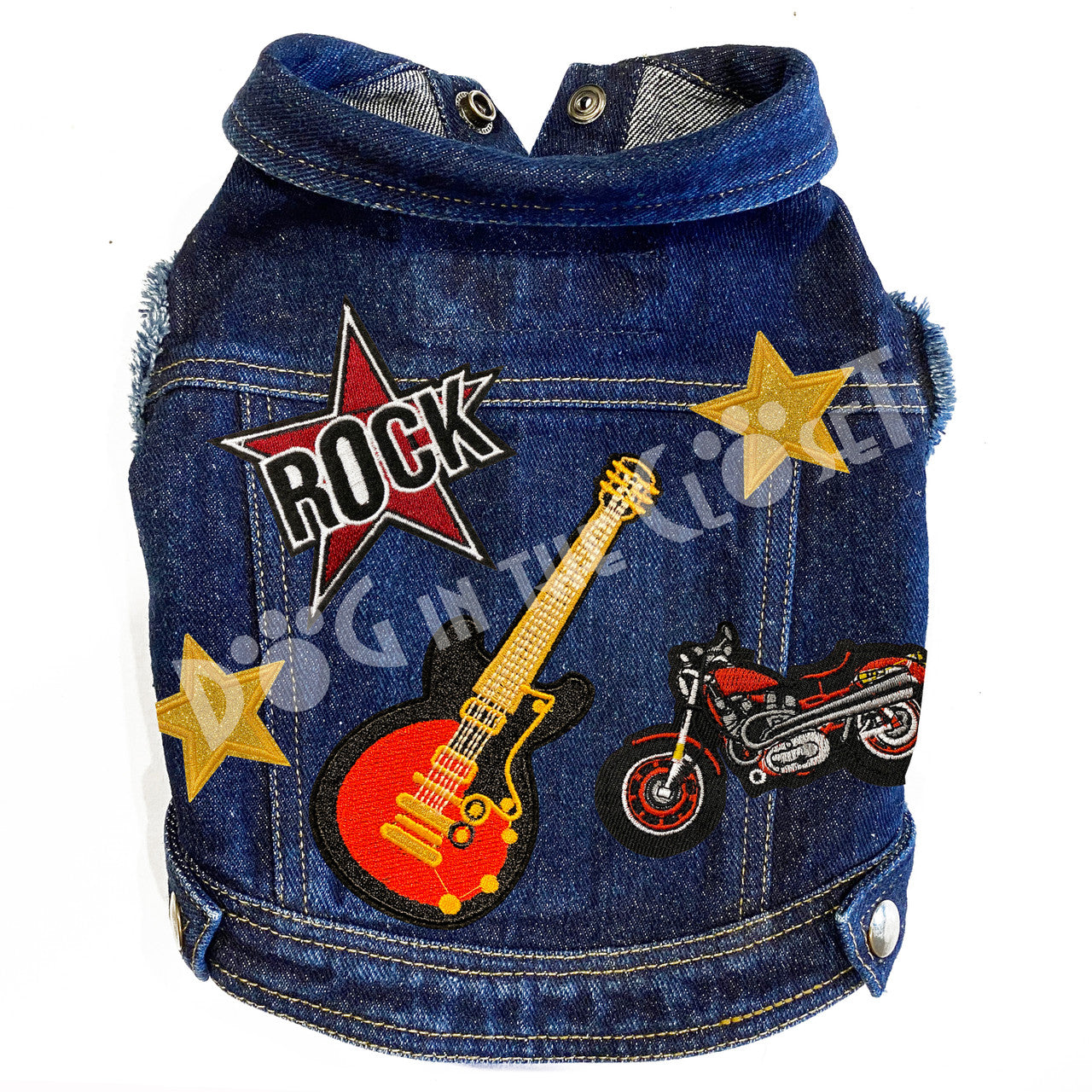 Rock Star Denim Dog Jacket for dogs