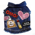 Load image into Gallery viewer, OMG Diva Denim Dog Jacket for dogs

