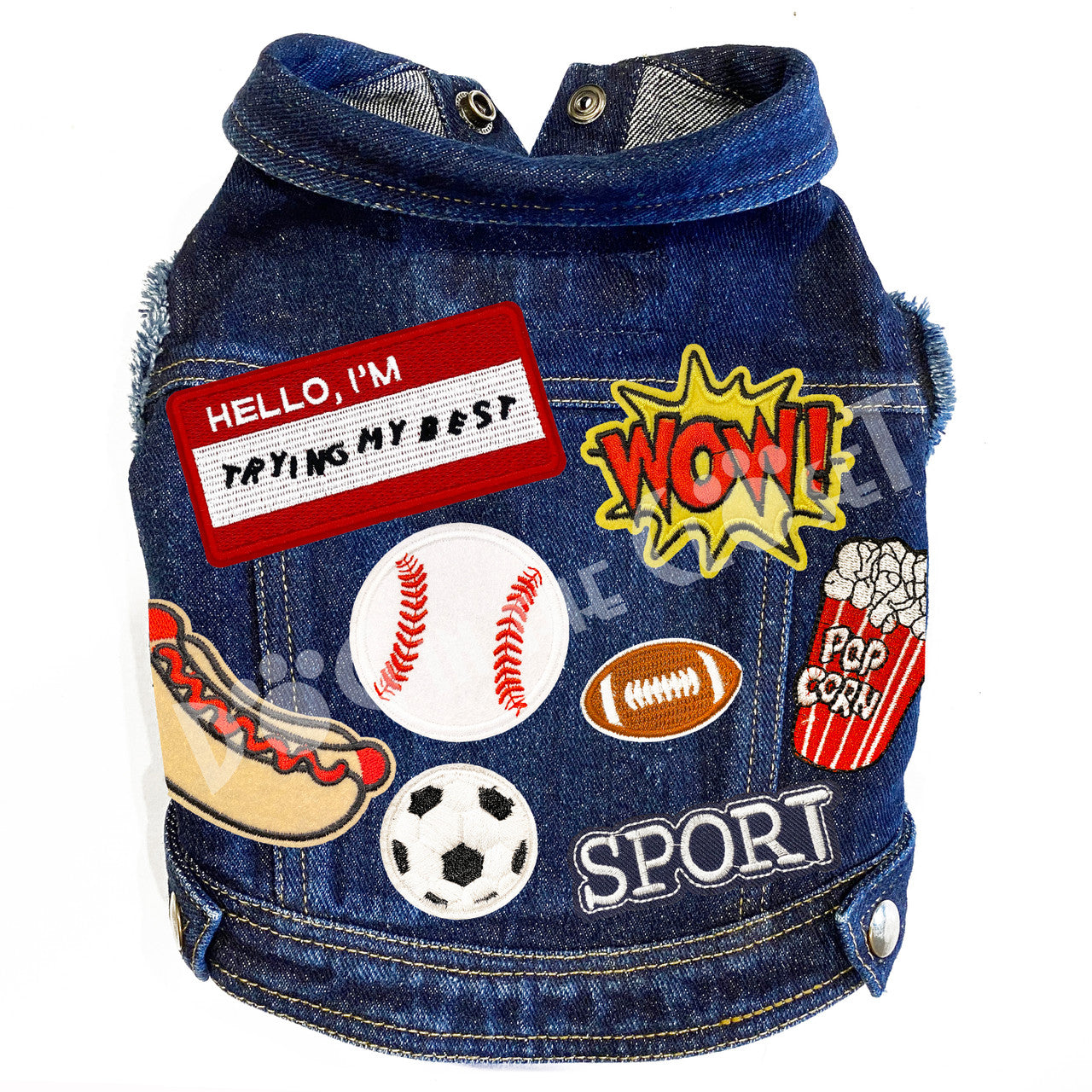 Sports Guys Denim Dog Jacket for dogs