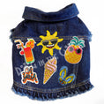 Load image into Gallery viewer, Summer Sun Denim Dog Jacket for dogs
