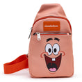 Load image into Gallery viewer, Nickelodeon Bag, Sling, SpongeBob Patrick Star Close Up, Salmon Orange, Bounding, Vegan Leather
