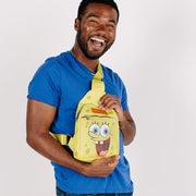 Nickelodeon Bag, Sling, SpongeBob SquarePants Smiling Face Character Close Up Yellow, Bounding, Vegan Leather