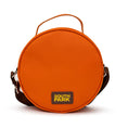 Load image into Gallery viewer, Comedy Central Bag, Cross Body, Round, South Park Kenny Face Close Up with Fur and Embroidery, Orange, Vegan Leather
