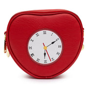 Movies Bag, Cross Body, The Wizard of Oz Tin Man Heart Clock Replica, Red, Vegan Leather