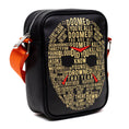 Load image into Gallery viewer, Horror Movies Vegan Leather Cross Body Backpack for Men and Women with Adjustable Strap, Friday the 13th Jason Hockey Mask Quotes Typography Black
