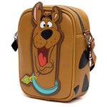 Scooby Doo Bag, Cross Body, Scooby Doo Smiling Face and Spots, Brown, Vegan Leather
