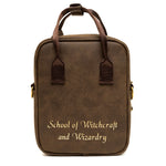 The Wizarding World of Harry Potter Bag, Cross Body, Harry Potter Hogwarts School of Witchcraft and Wizardry Brown, Vegan Leather