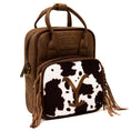 Load image into Gallery viewer, Paramount Network Bag, Cross Body, Yellowstone Dutton Ranch Cowboy Cowhide, Distressed Brown, Vegan Leather
