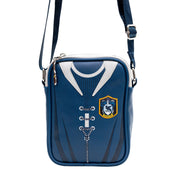 The Wizarding World of Harry Potter Vegan Leather Crossbody Bag with Adjustable Straps, Hogwarts Ravenclaw Quidditch Uniform Blue