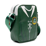 The Wizarding World of Harry Potter Vegan Leather Crossbody Bag with Adjustable Straps, Hogwarts Slytherin Quidditch Uniform Green