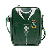 The Wizarding World of Harry Potter Vegan Leather Crossbody Bag with Adjustable Straps, Hogwarts Slytherin Quidditch Uniform Green