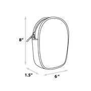 Horror Movies Vegan Leather Cross Body Bag, Emily the Corpse Bride Face Applique Pale Blue