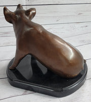 Bronze Metal Cute Pig Statue Sculpture Figure Figurine after PJ Mene 8.5