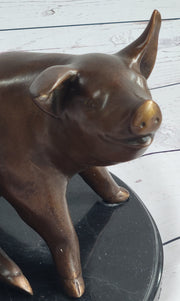 Bronze Metal Cute Pig Statue Sculpture Figure Figurine after PJ Mene 8.5