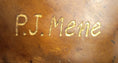 Load image into Gallery viewer, Bronze Metal Cute Pig Statue Sculpture Figure Figurine after PJ Mene 8.5" x 10"
