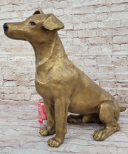 Life Size Jack Russell Terrier Dog Bronze Sculpture Statue Figure 19