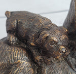 Labrador Retriever and Puppy Bronze Sculpture Dog Figure Figurine Decor 4