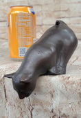 Load image into Gallery viewer, Signed Desk Top Adorable Cat Bronze Sculpture Real Hot Cast Figurine Lost Wax
