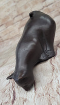 Load image into Gallery viewer, Signed Desk Top Adorable Cat Bronze Sculpture Real Hot Cast Figurine Lost Wax
