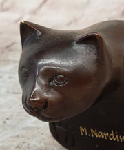 Cat Kitten Sitting on the Edge Bronze Figurine Sculpture Figure Collectible 3