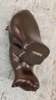 Cat Kitten Sitting on the Edge Bronze Figurine Sculpture Figure Collectible 3