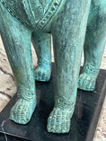Load image into Gallery viewer, Chinese Foo Dog Guardian Lion Bronze Sculpture Statue Signed Handmade Art 13" x 6"

