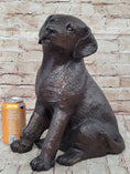 Load image into Gallery viewer, Bronze Metal Labrador Puppy Dog Sculpture Statue Figure Signed Art Collectible
