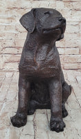 Load image into Gallery viewer, Bronze Metal Labrador Puppy Dog Sculpture Statue Figure Signed Art Collectible
