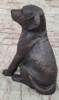 Load image into Gallery viewer, Bronze Metal Labrador Puppy Dog Sculpture Statue Figure Signed Art Collectible
