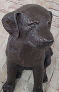 Load image into Gallery viewer, Bronze Metal Labrador Puppy Dog Sculpture Statue Figure Signed Art Collectible

