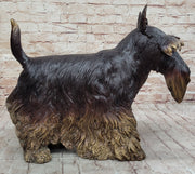 Scottish Terrier Dog Bronze Metal Sculpture Statue Figure Figurine Handmade Art 16