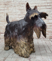 Scottish Terrier Dog Bronze Metal Sculpture Statue Figure Figurine Handmade Art 16