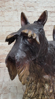 Scottish Terrier Dog Bronze Metal Sculpture Statue Figure Figurine Handmade Art 16