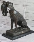 Load image into Gallery viewer, Hunting Dog Retriever w/ Rabbit in Mouth Bronze Statue Sculpture Figure 16" x 16"

