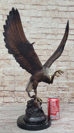 American Bald Eagle Bronze Statue Sculpture Figure by Moigniez 22