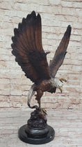 Load image into Gallery viewer, American Bald Eagle Bronze Statue Sculpture Figure by Moigniez 22" x 17"
