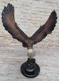 Load image into Gallery viewer, American Bald Eagle Bronze Statue Sculpture Figure by Moigniez 22" x 17"
