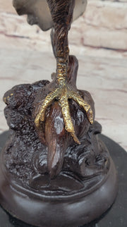 American Bald Eagle Bronze Statue Sculpture Figure by Moigniez 22