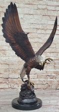 Load image into Gallery viewer, American Bald Eagle Bronze Statue Sculpture Figure by Moigniez 22" x 17"
