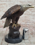 Load image into Gallery viewer, Detailed Bronze Bald Eagle Sculpture – Moigniez Signature Bird Piece
