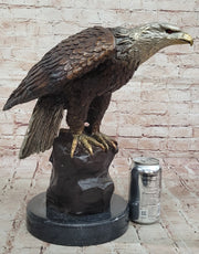Detailed Bronze Bald Eagle Sculpture – Moigniez Signature Bird Piece