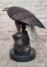 Detailed Bronze Bald Eagle Sculpture – Moigniez Signature Bird Piece