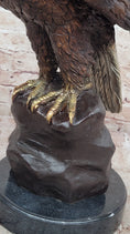 Load image into Gallery viewer, Detailed Bronze Bald Eagle Sculpture – Moigniez Signature Bird Piece
