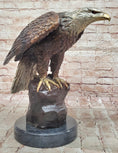 Load image into Gallery viewer, Detailed Bronze Bald Eagle Sculpture – Moigniez Signature Bird Piece
