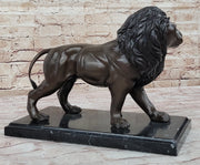 Hot Cast Bronze Hunting Lion Puma Lioness Jungle Safari Statue Sculpture Figurine