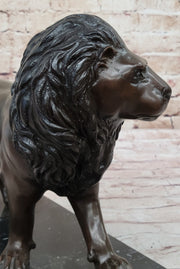 Hot Cast Bronze Hunting Lion Puma Lioness Jungle Safari Statue Sculpture Figurine