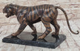Load image into Gallery viewer, Hot Cast Bronze Tiger Statue Sculpture Figure on Marble Base by Moigniez
