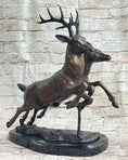 Load image into Gallery viewer, Elk Deer Caribou Buck Stag Wildlife Art Hunting Lodge Camp Bronze Marble Statue
