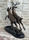 Load image into Gallery viewer, Elk Deer Caribou Buck Stag Wildlife Art Hunting Lodge Camp Bronze Marble Statue
