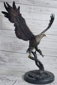 Load image into Gallery viewer, Landing Eagle Bronze Metal Statue Sculpture Indoor Outdoor 23" x 18"
